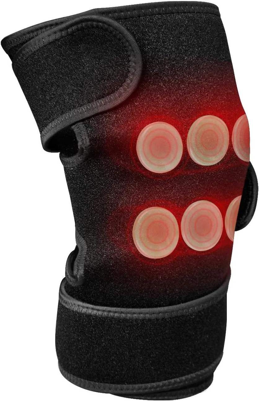Infrared heating pad for the knee with 6 Jade stones