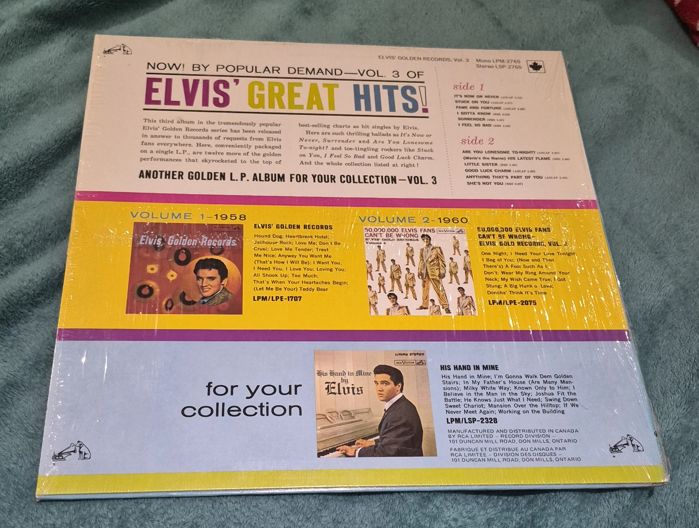 Elvis Presley's Golden Records Vol. 3 Vinyl Record - photo 2
