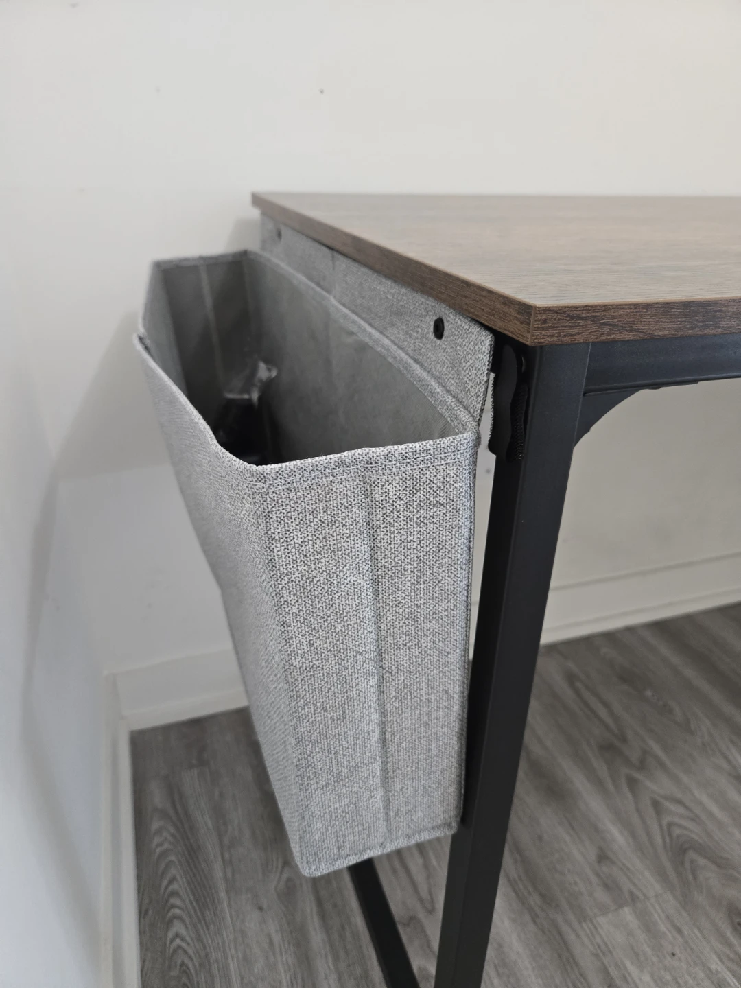 5ft Wood and Metal Office Desk with Built-in Power - photo 4