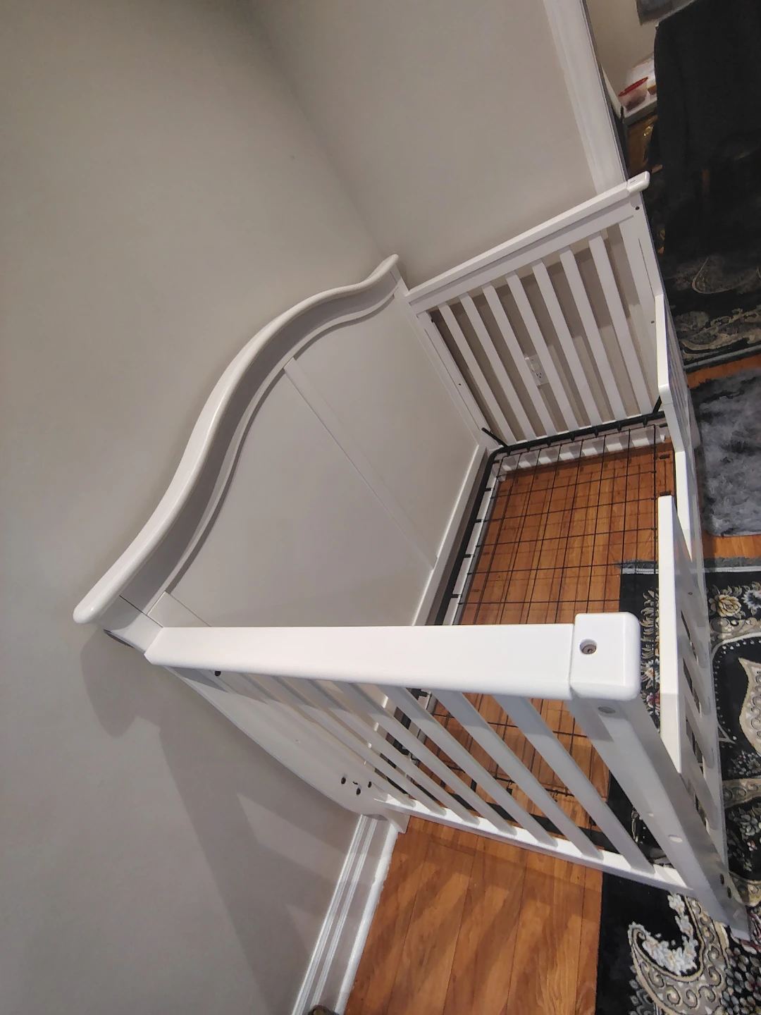 White Toddler Bed with Guardrails - photo 4