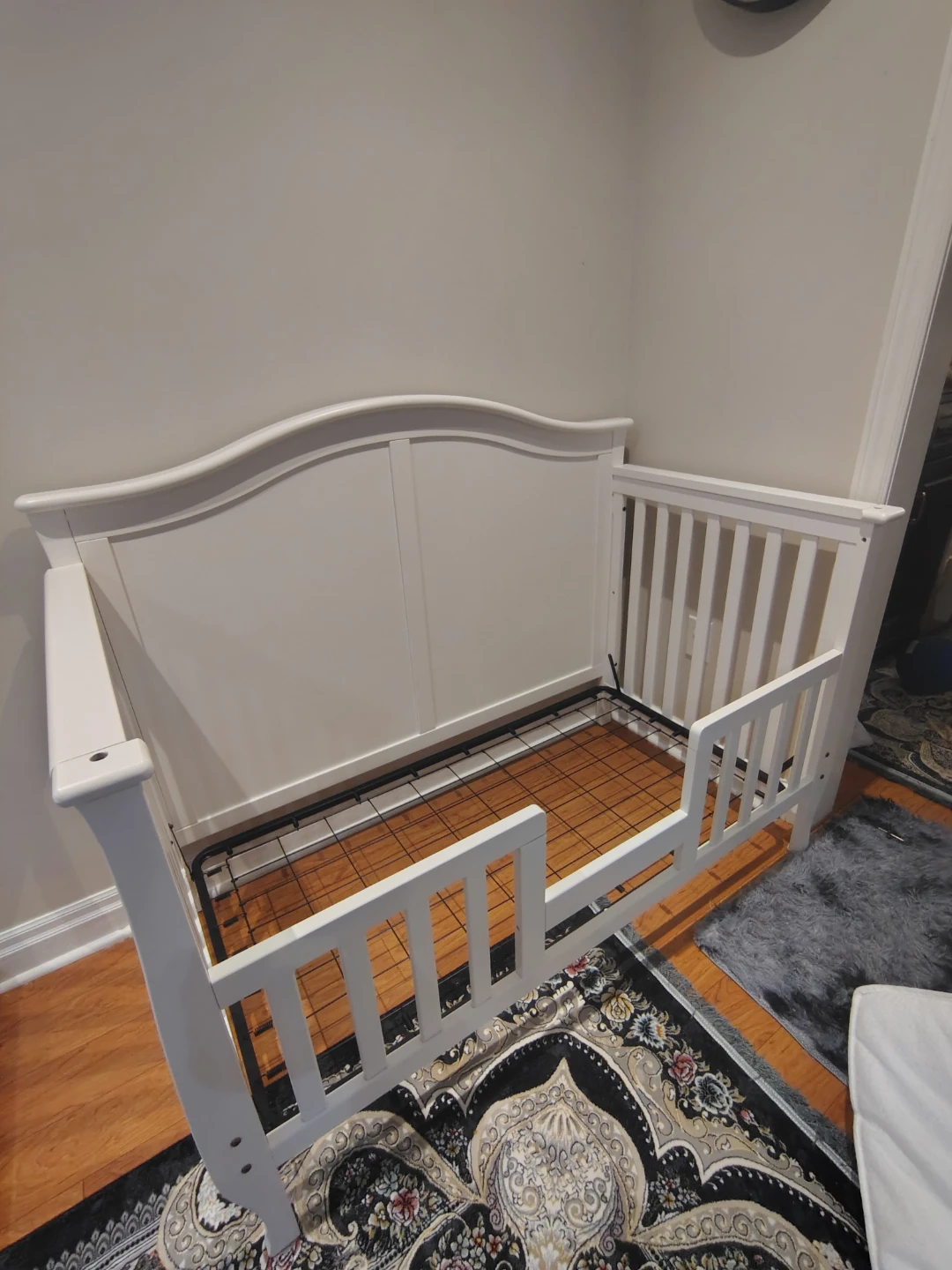 White Toddler Bed with Guardrails - photo 5