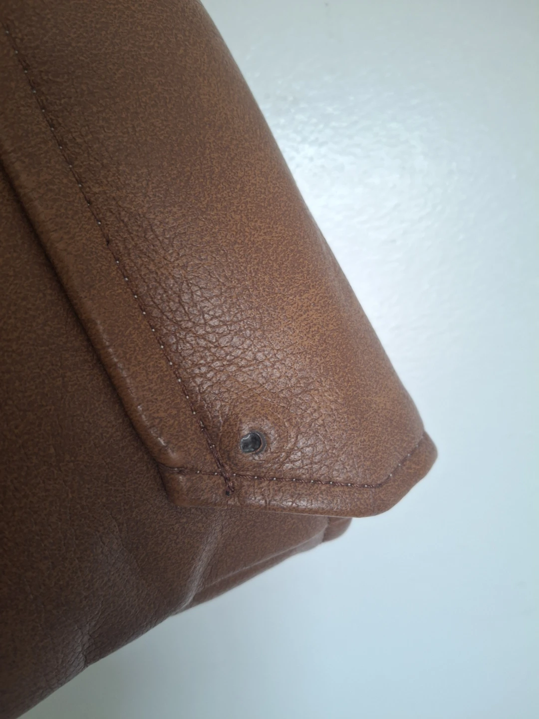 Brown Faux Leather Clutch Bag with Strap - photo 3