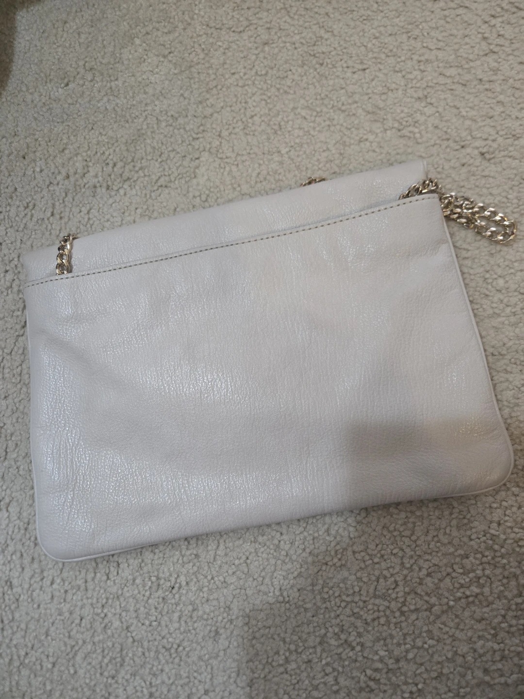 Michael Kors White Leather Chain Shoulder Bag - photo 5