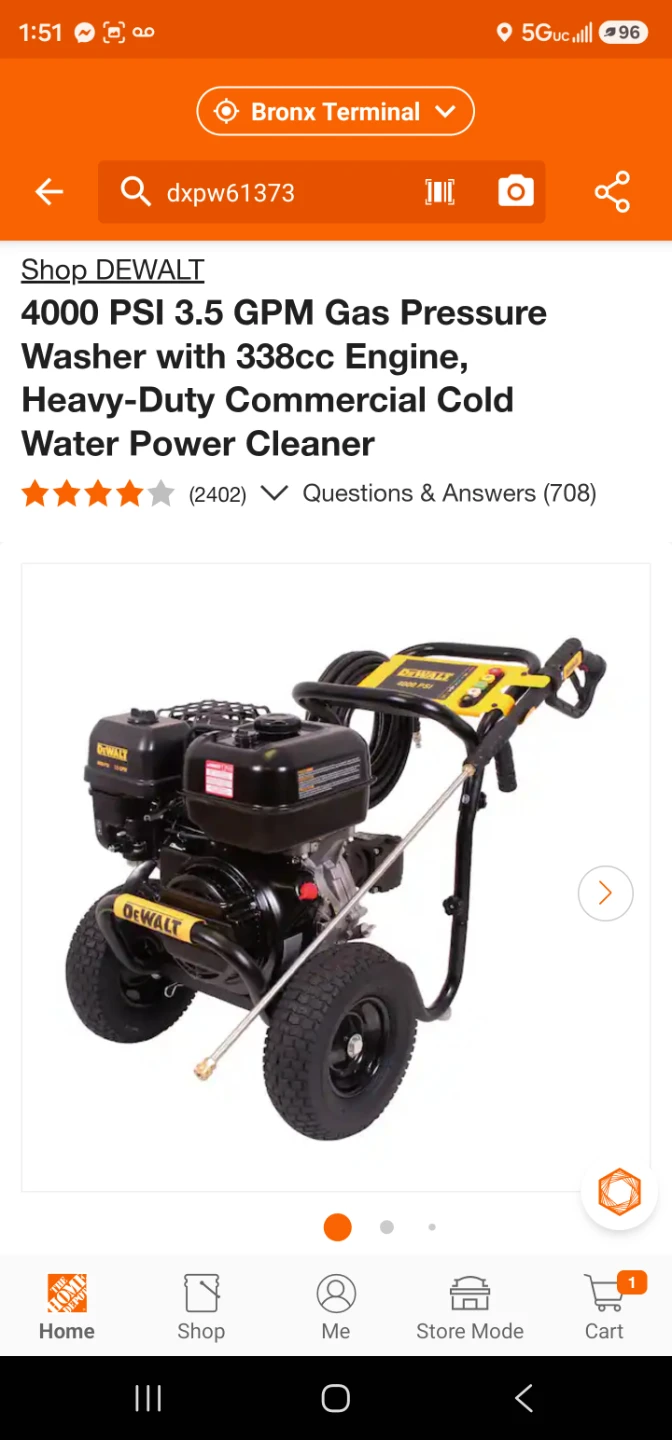 Dewalt 4000 psi gas power washer - photo 2