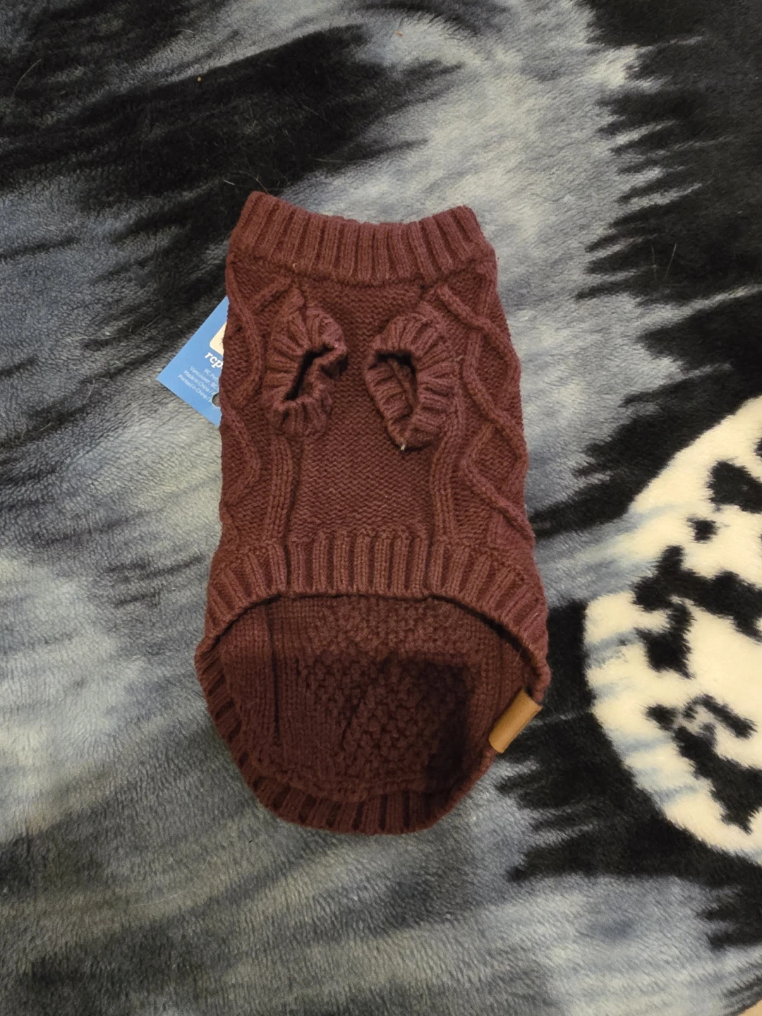 RCPets Cable Dog Sweater - Maroon - photo 2