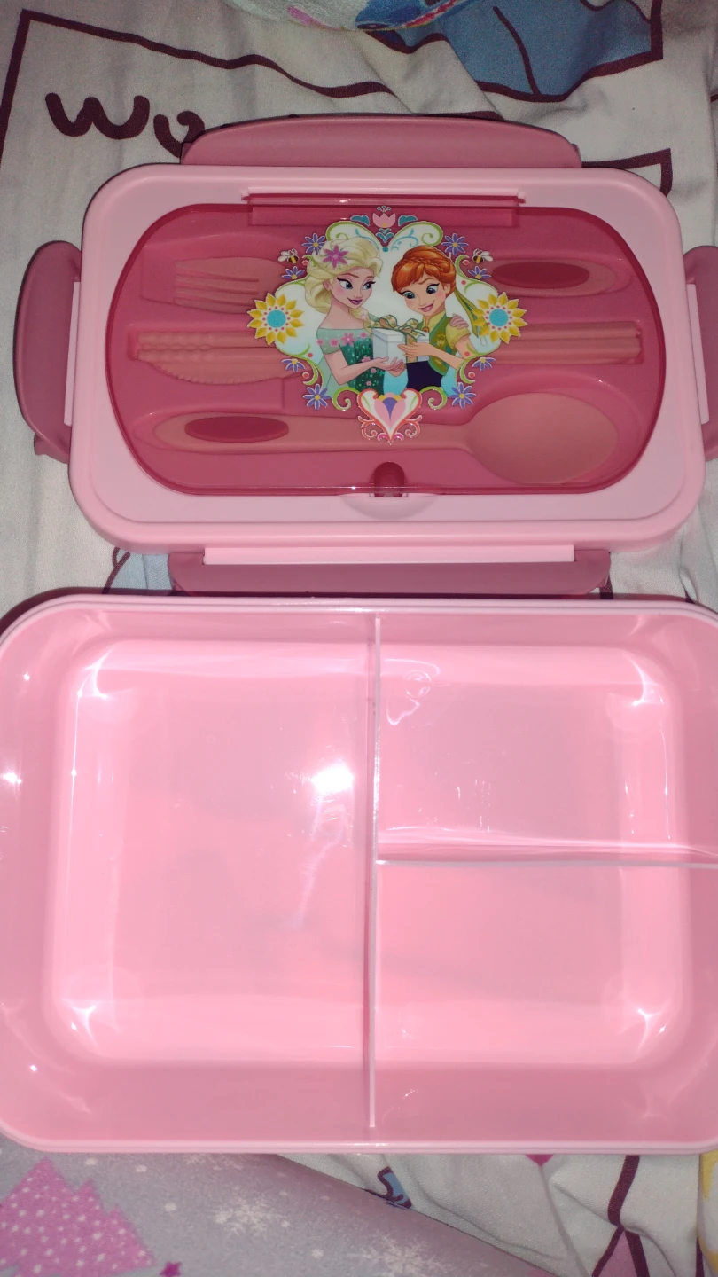 Frozen Elsa & Anna Lunch Box with Cutlery Set