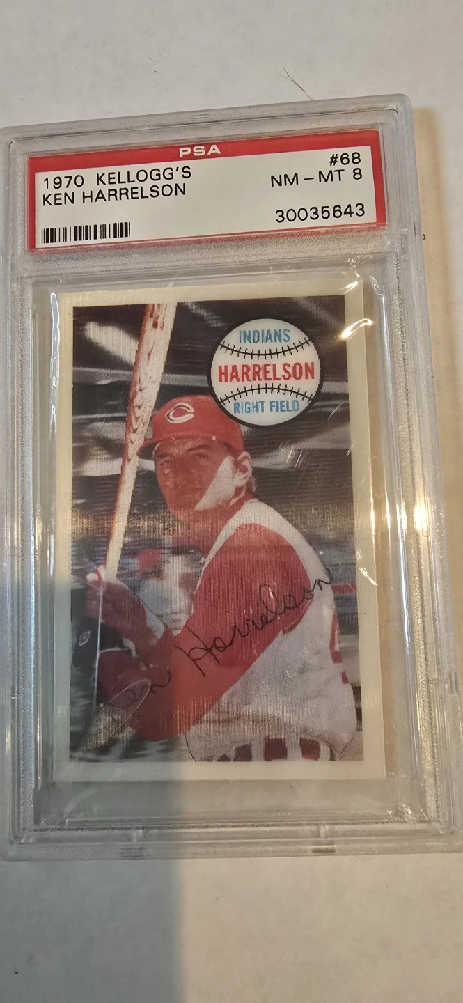 1970 Kellogg's Ken Harrelson Baseball Card #68 PSA NM-MT 8