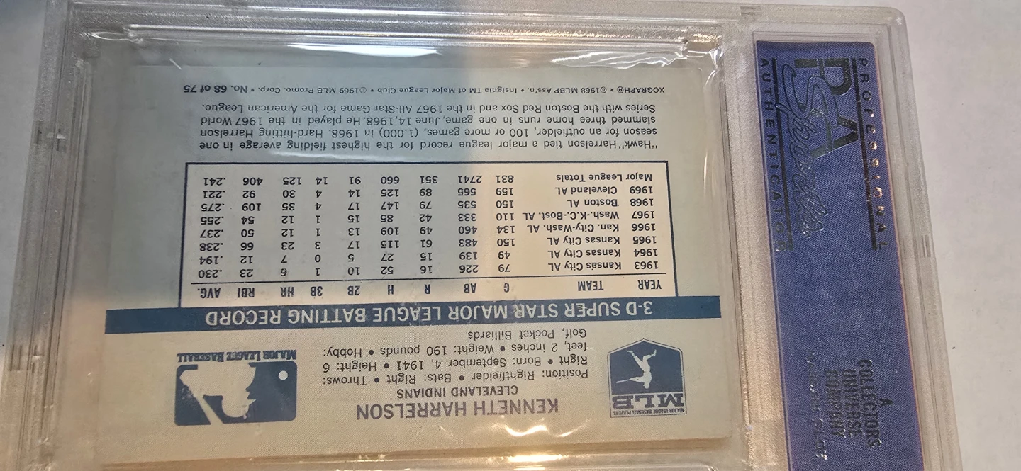 1970 Kellogg's Ken Harrelson Baseball Card #68 PSA NM-MT 8 - photo 3