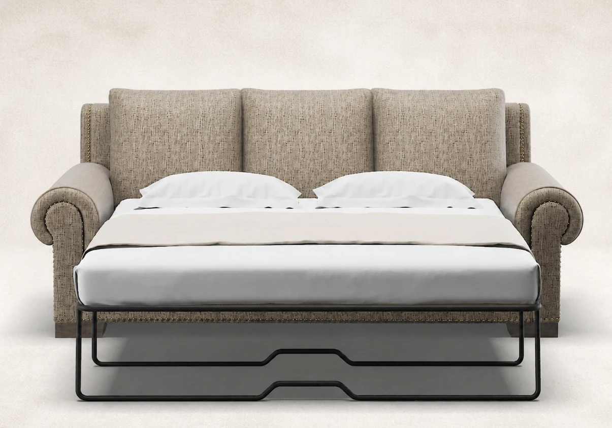 RUSH SALE!!! Brown pull out SOFA BED with pillows - photo 3