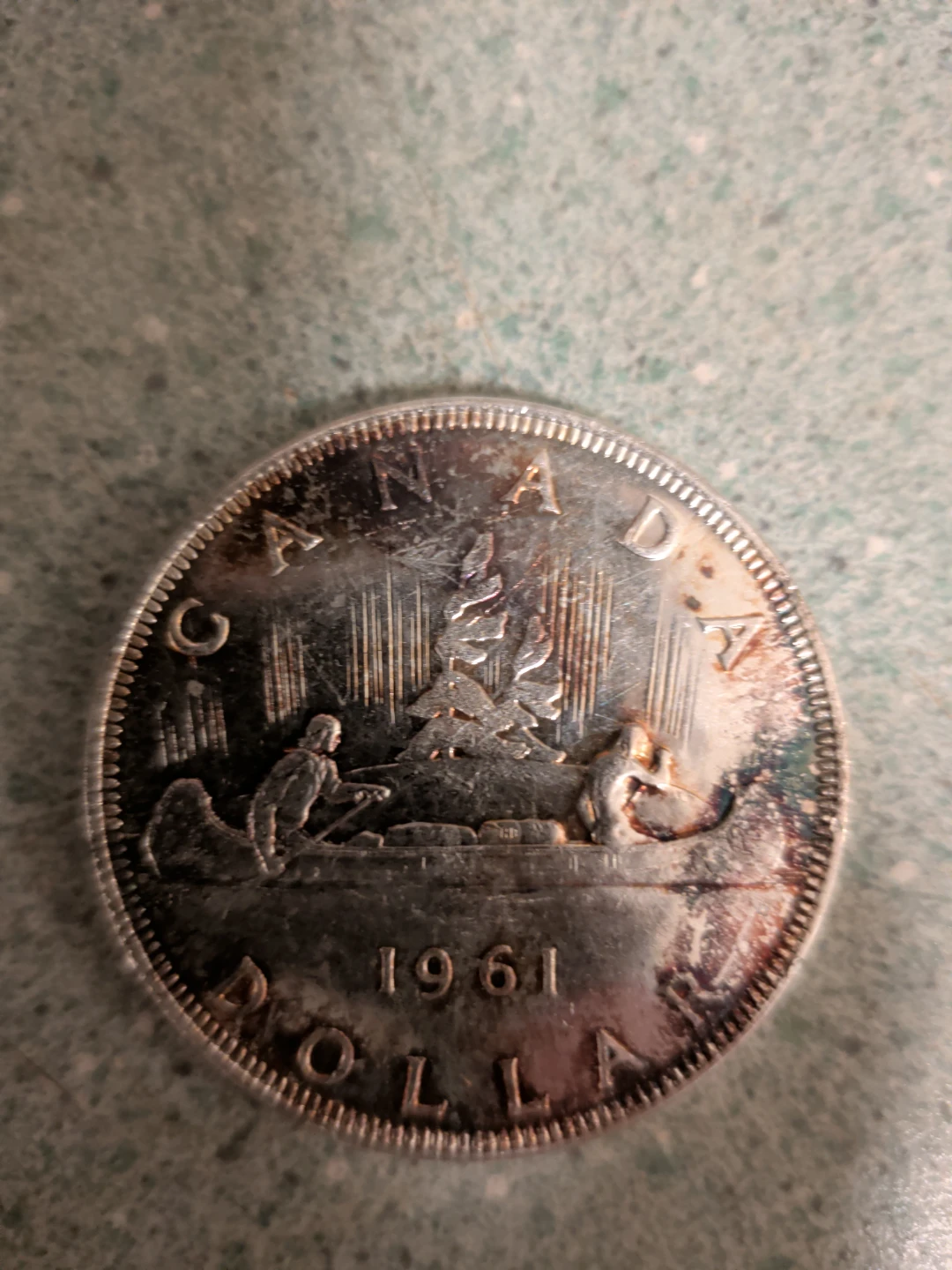 1961 Canada Silver Dollar Coin - photo 2
