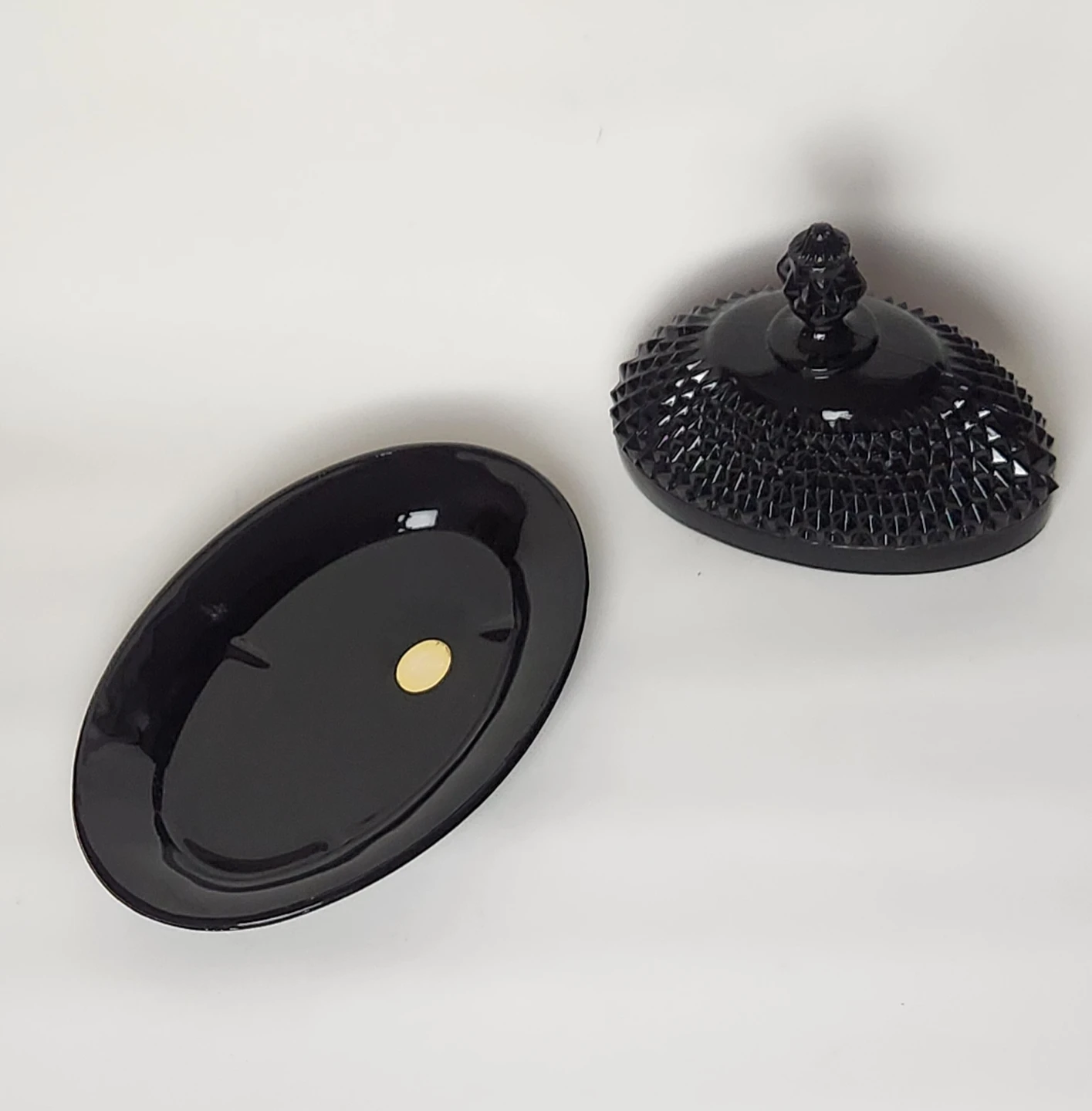 Tiara Exclusive Black Diamond Point Butter Dish w/Lid - photo 3