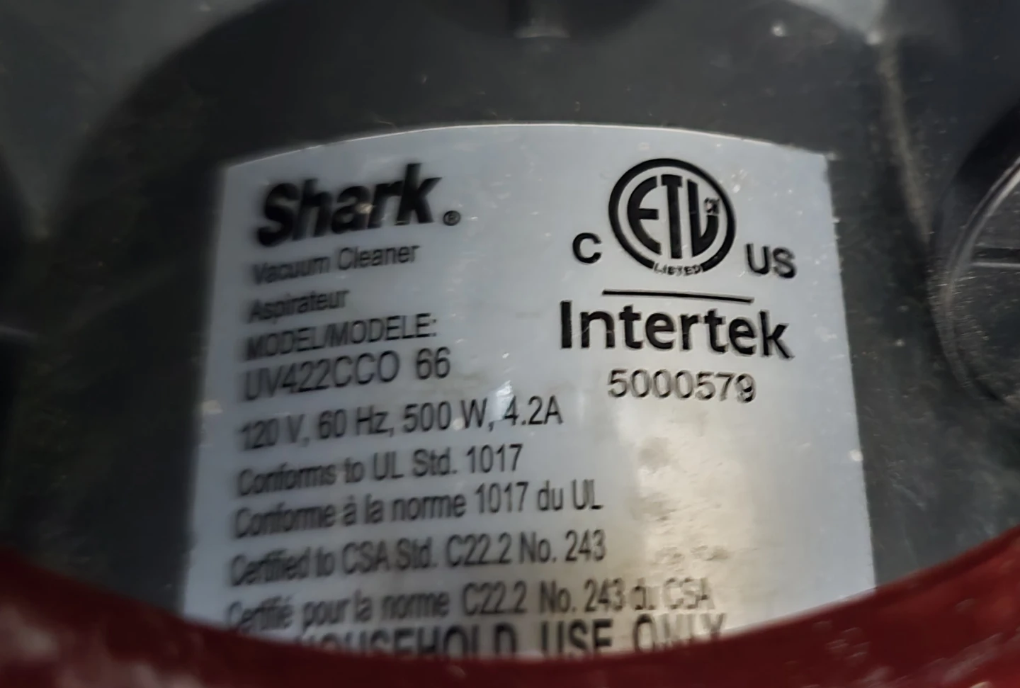 Shark Rocket Vacuum Cleaner UV422CCO - photo 3