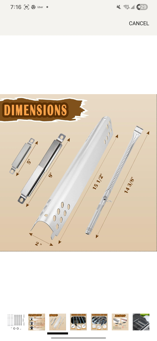 Grill Burner Tube and Heat Plate Replacement Kit - photo 2