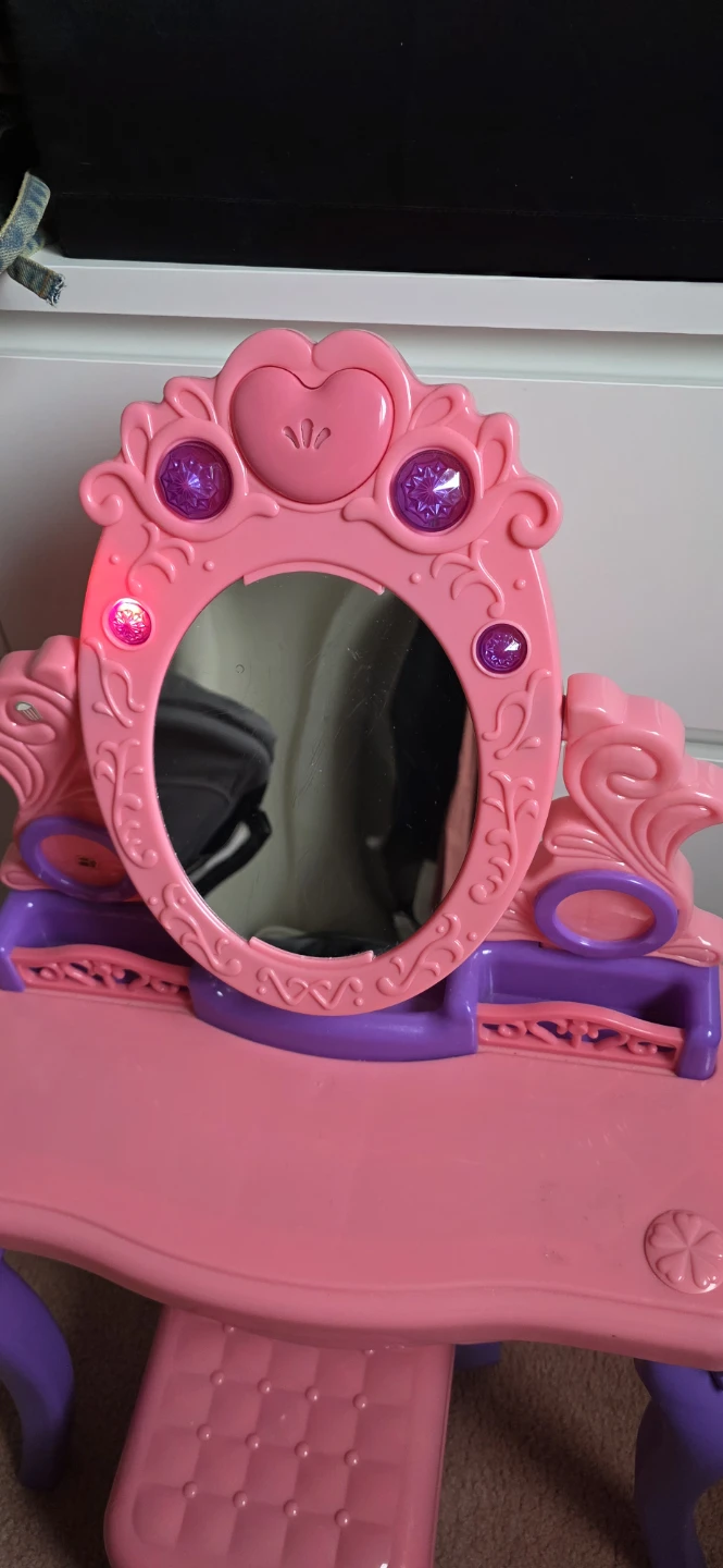 Kids Pink Vanity Play Set with Stool - photo 4