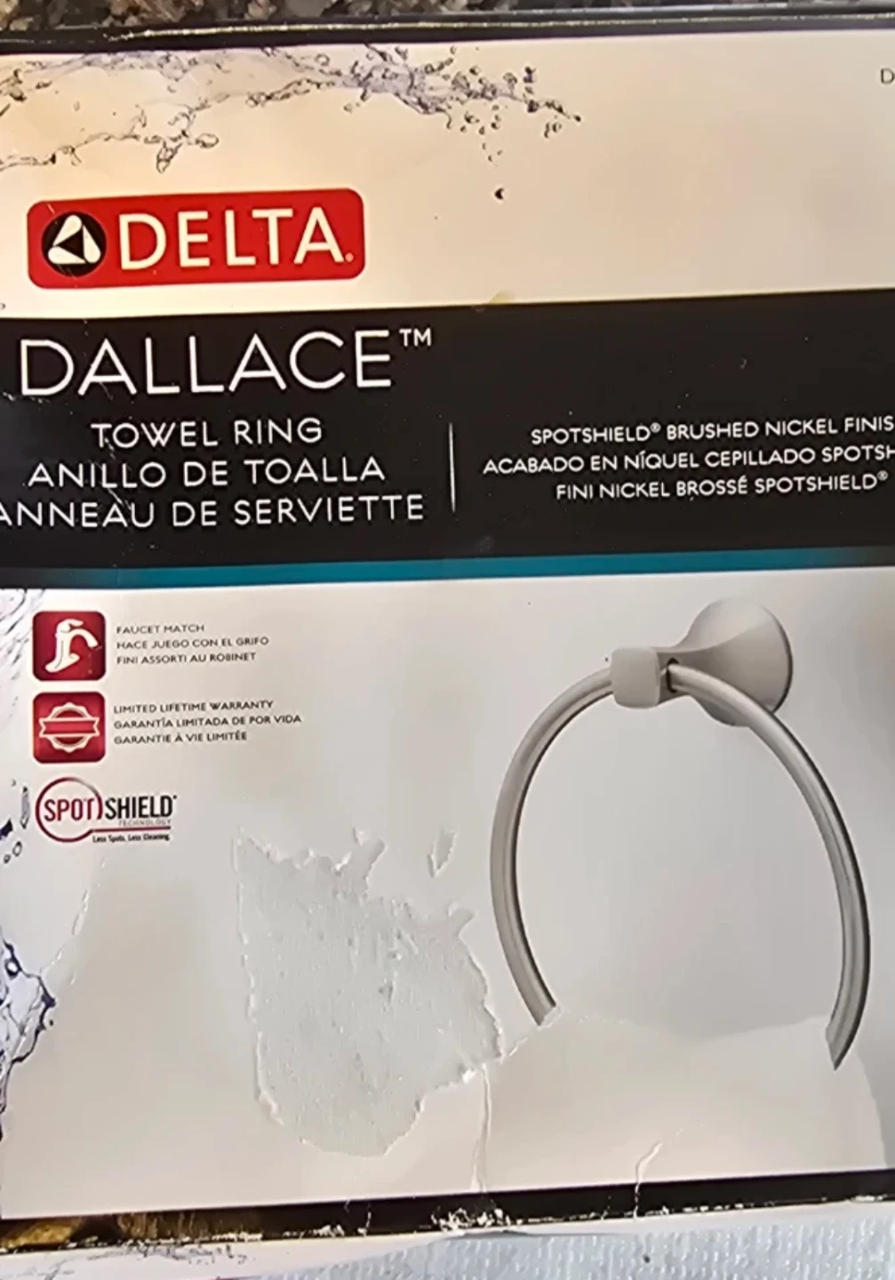 Delta Dallace Towel Ring Brushed Nickel