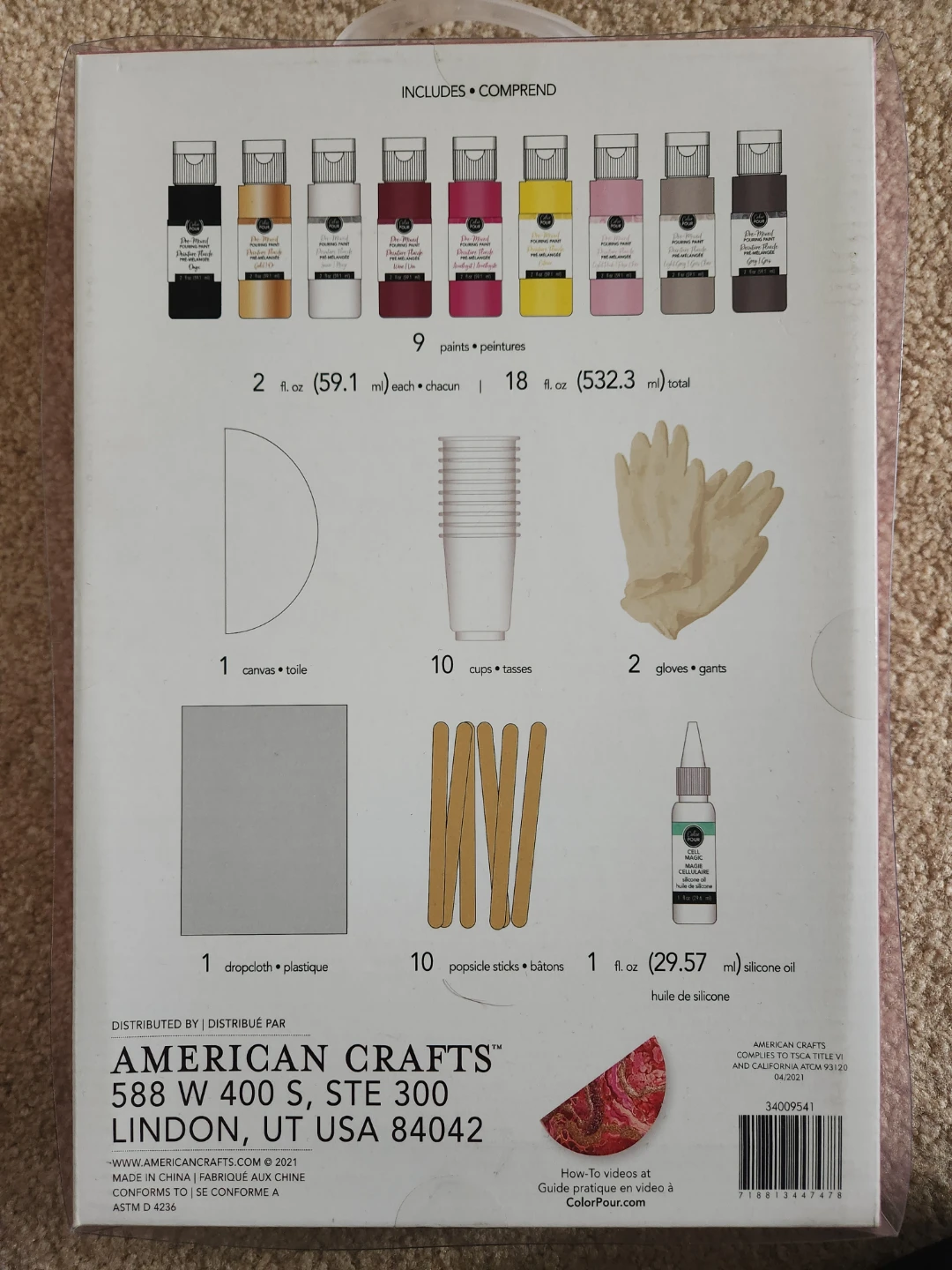 American Crafts Color Pour Pre-Mixed Pour Art Starter Kit - photo 2