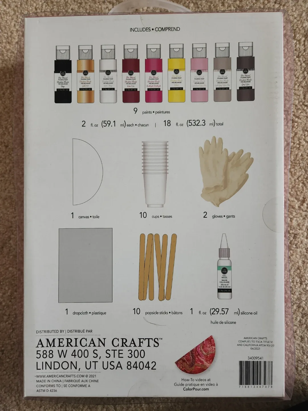 American Crafts Color Pour Pre-Mixed Pour Art Starter Kit - photo 2