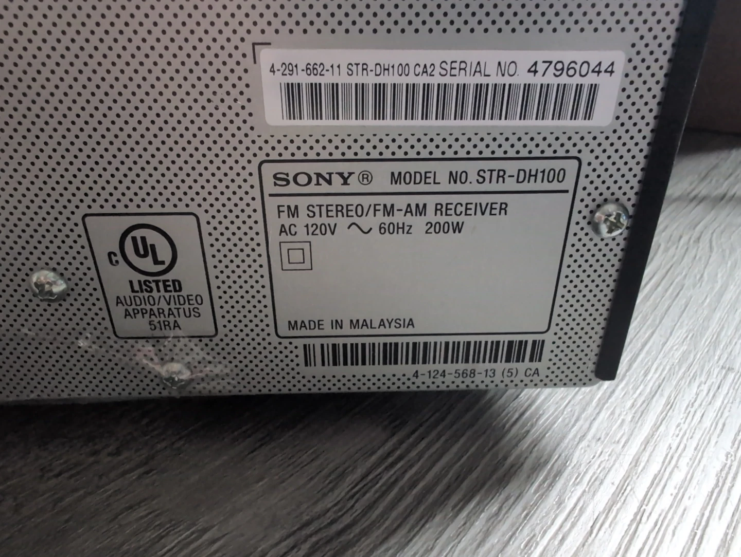 Sony STR-DH100 Audio Control Center - photo 3