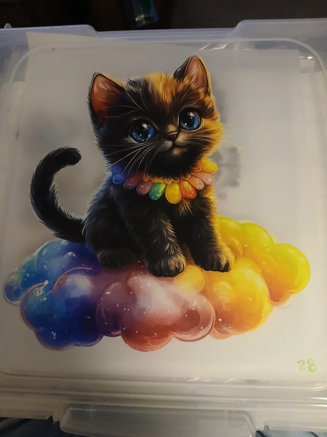 Large DTF Cute Kitten Transfer