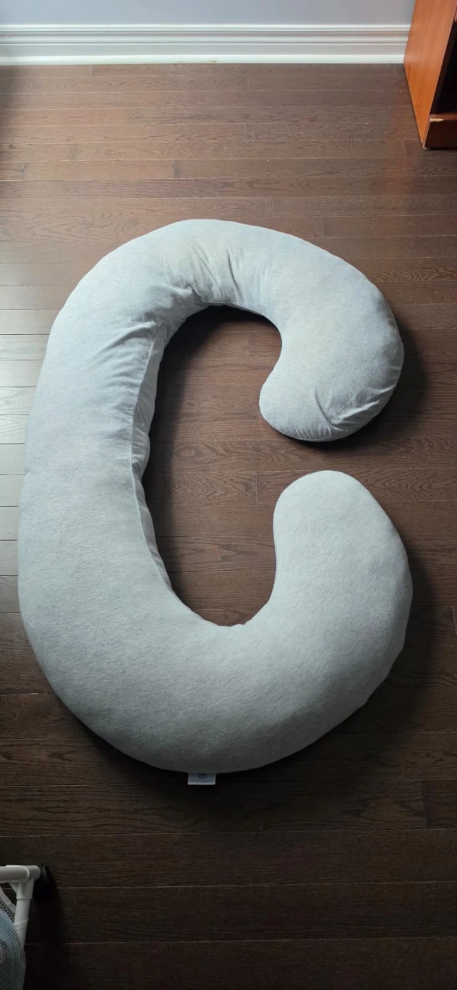 Light Grey C-Shaped Maternity Pillow