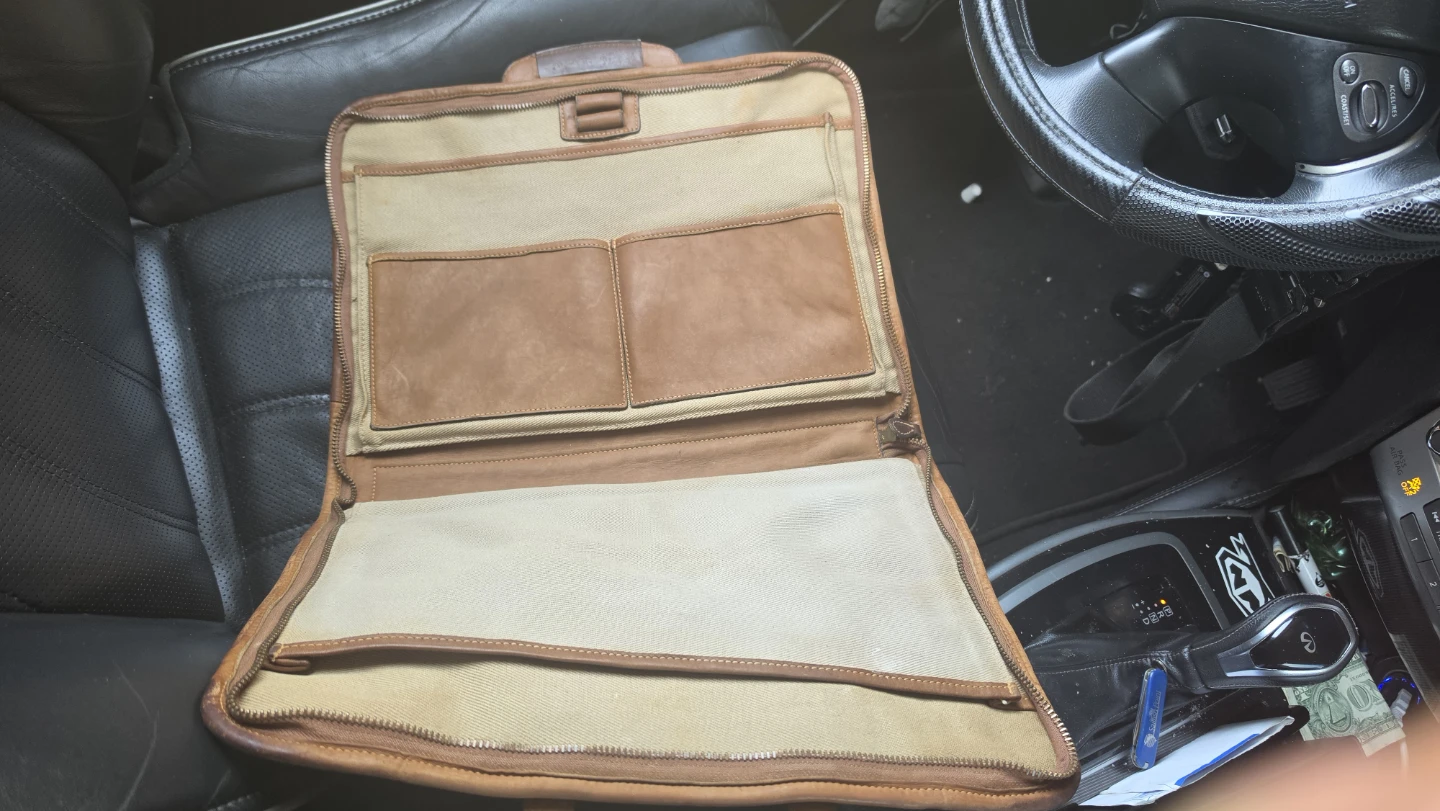 original Ghurka  "The Attache" Leather & Canvas Briefcase - photo 2