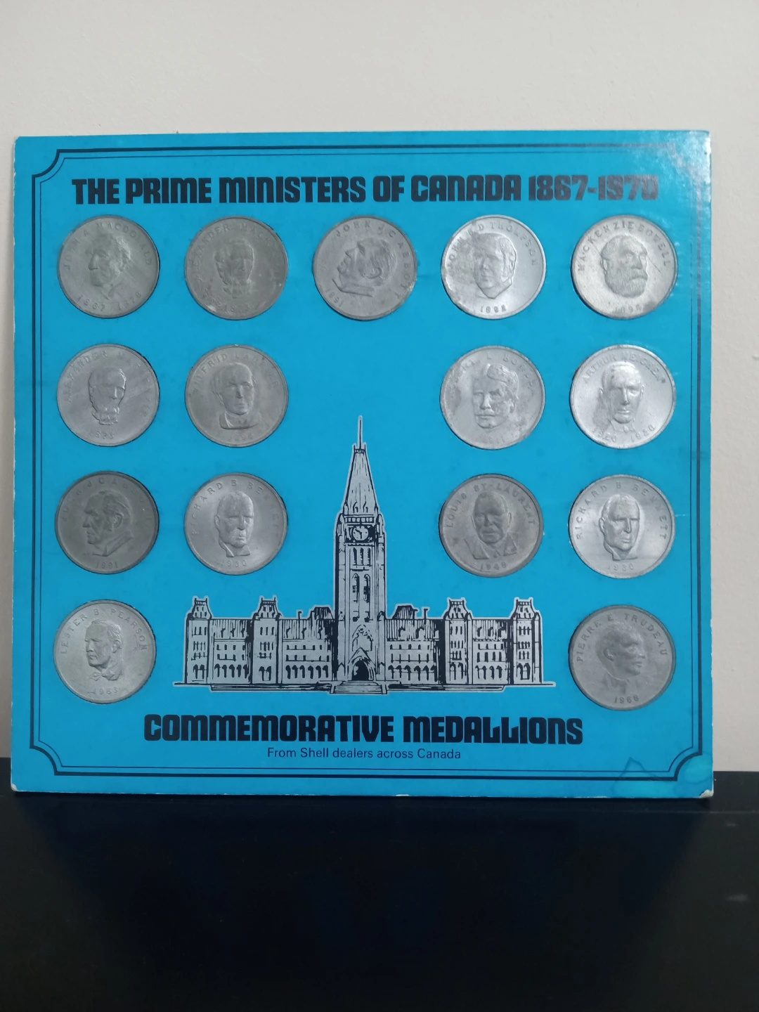 The Prime Ministers of Canada 1867-1970 Commemorative Medallions
