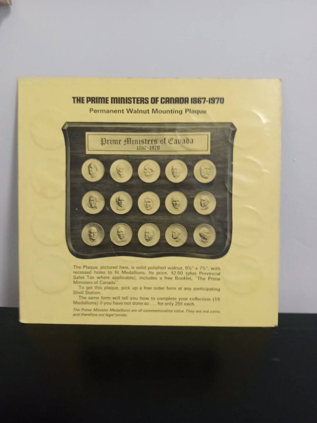 The Prime Ministers of Canada 1867-1970 Commemorative Medallions - photo 2