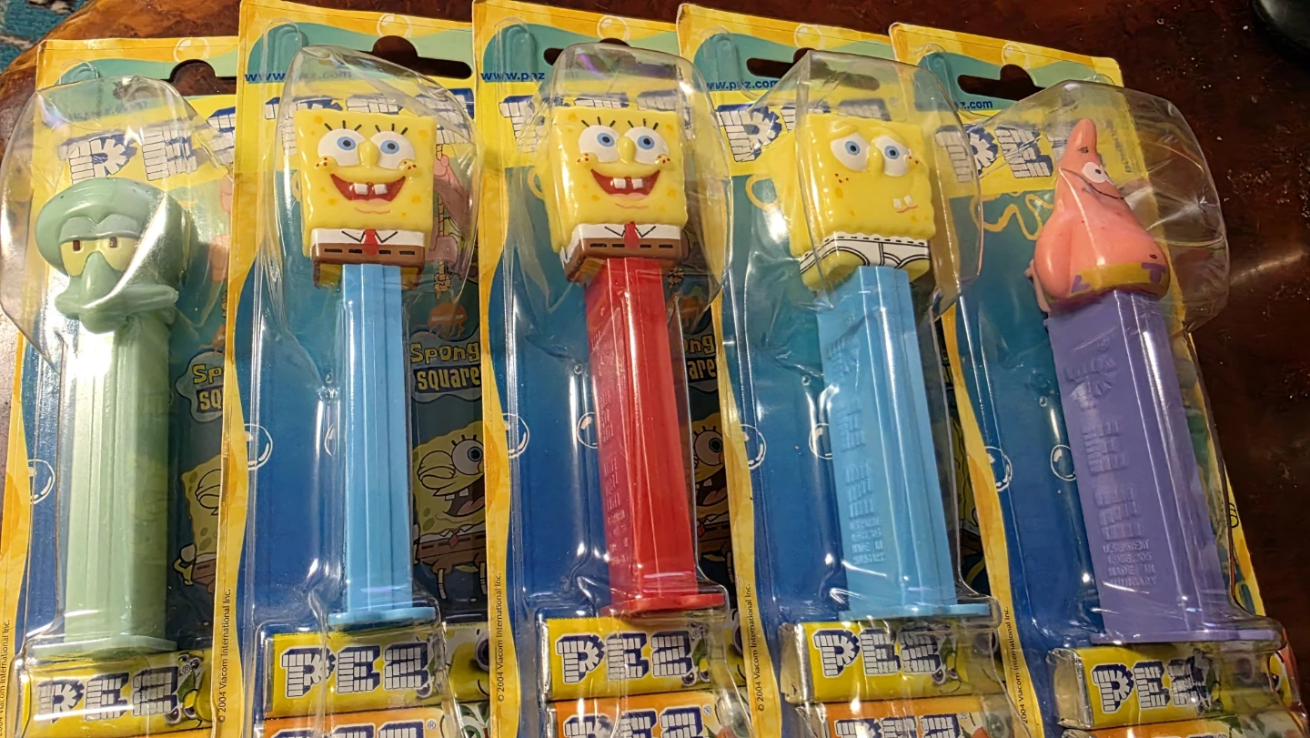 SpongeBob SquarePants PEZ Dispensers with Candy