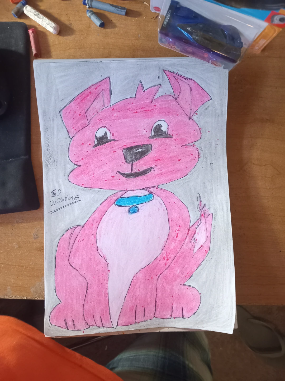 LIGHT ABD DARK PINK CARTOON DOG - photo 5