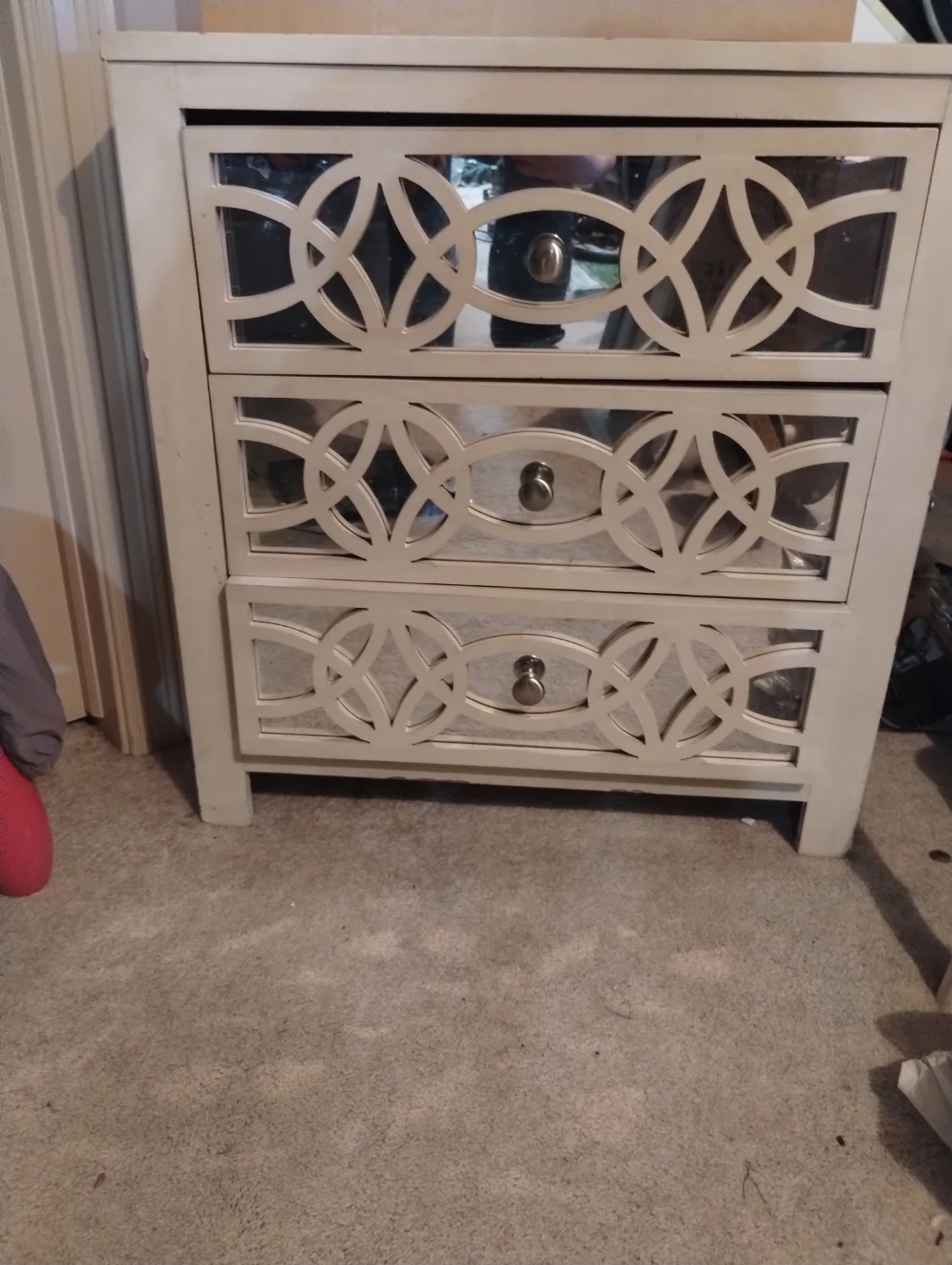 Mirrored Accent Cabinet with 3 Drawers - photo 2