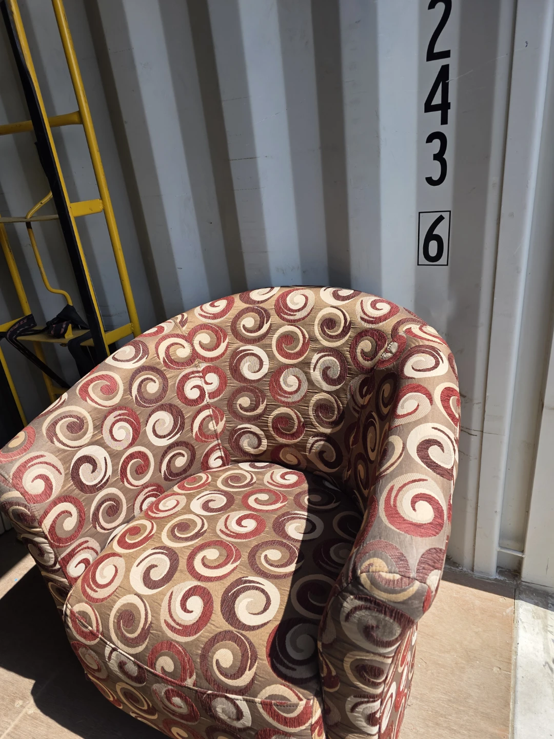 Accent Chair with Swirl Pattern