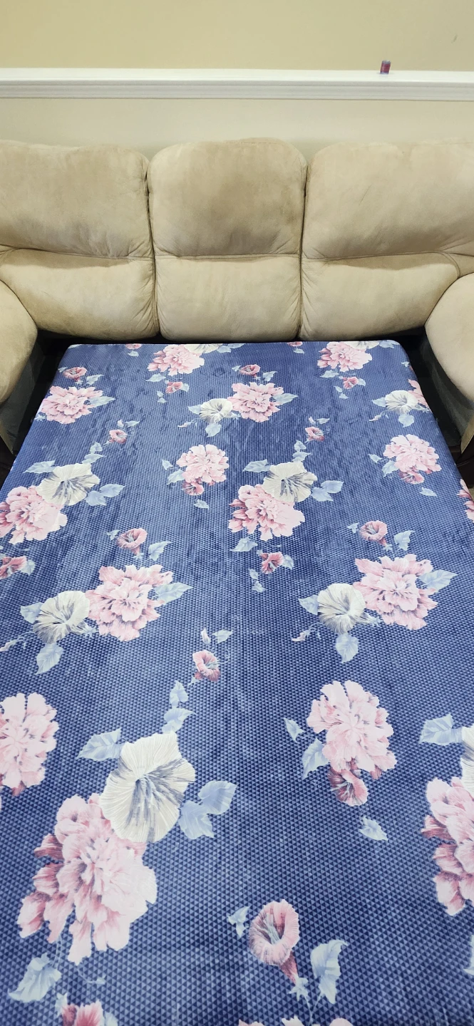 3-Seater Sofa Bed with Floral Mattress Cover - photo 3