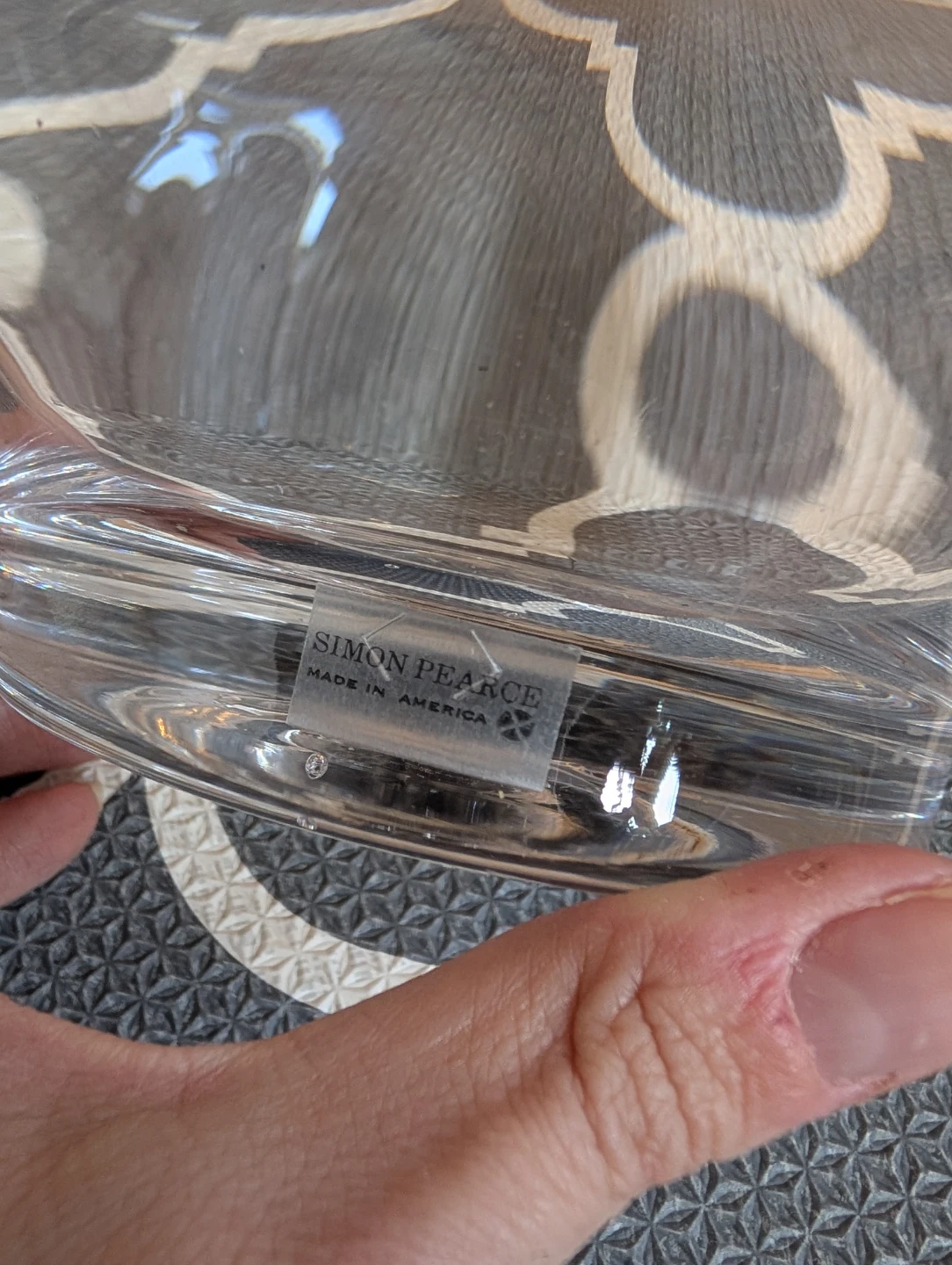 Simon Pearce Shelburne Hand Blown Glass Large Centerpiece Bowl - photo 4