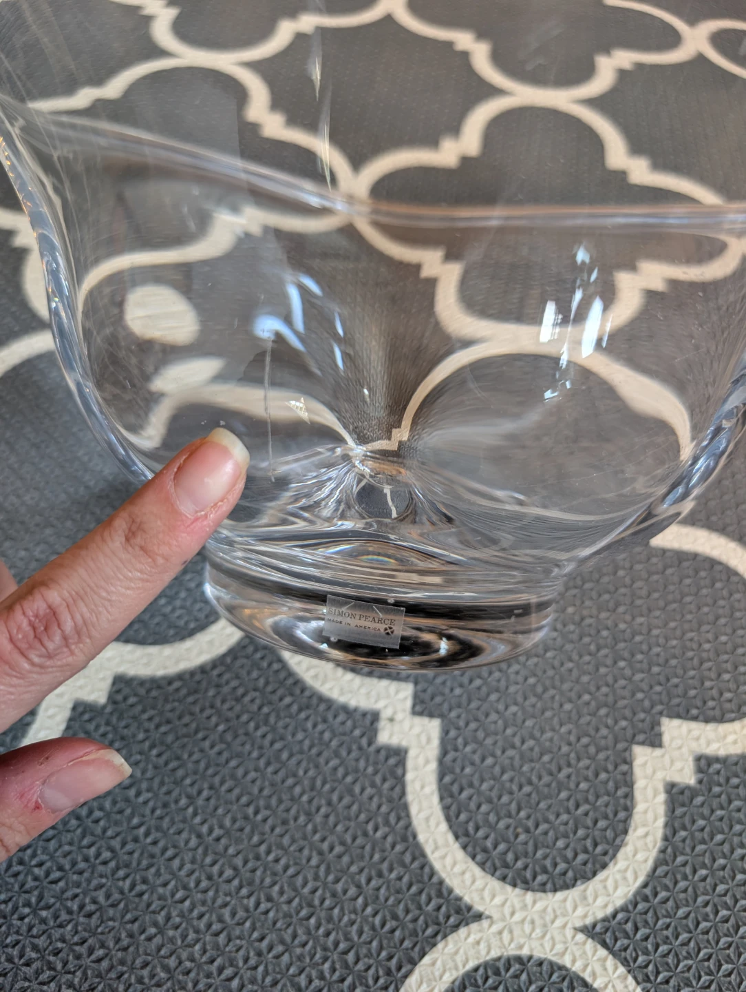 Simon Pearce Shelburne Hand Blown Glass Large Centerpiece Bowl - photo 5