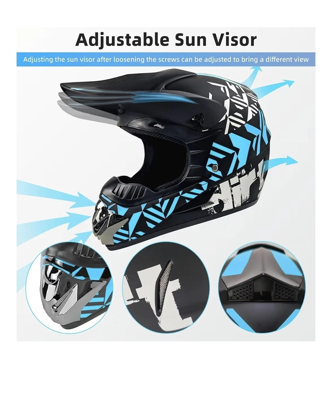 New Youth Dirt Bike Helmets Motocross, Motorcycle, Off-Road - photo 2
