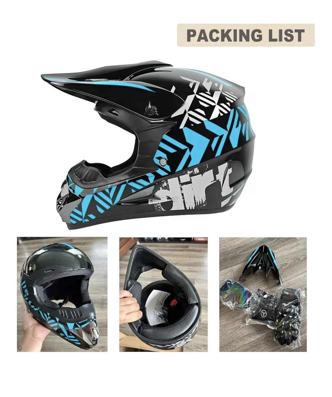 New Youth Dirt Bike Helmets Motocross, Motorcycle, Off-Road - photo 4