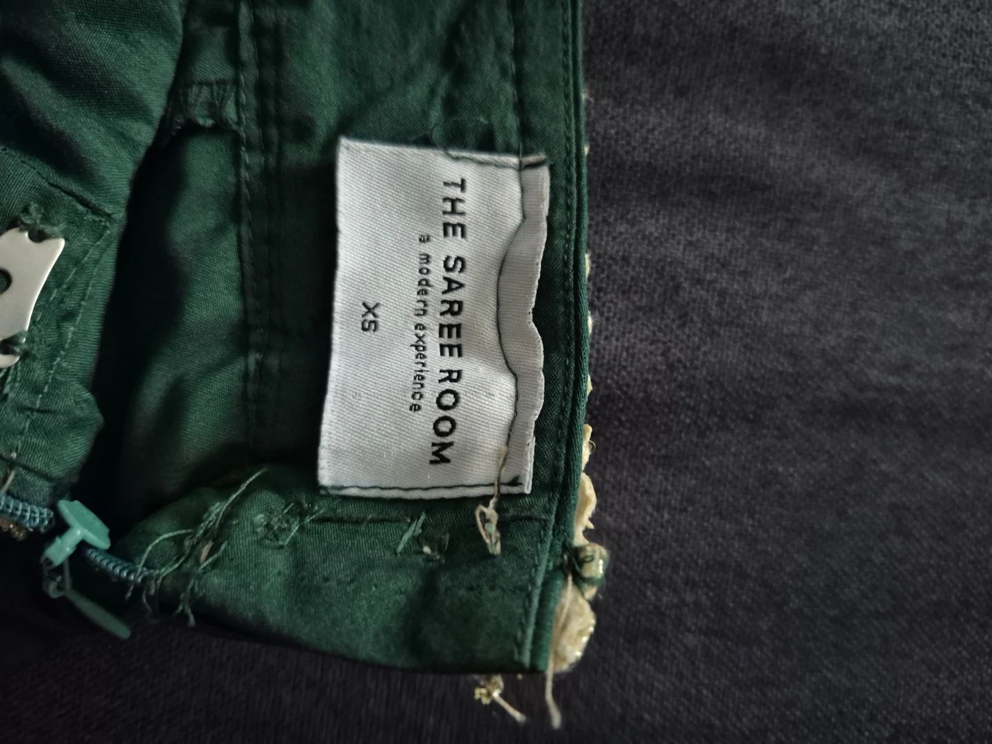 The Saree Room Green Embellished Maxi Skirt XS - photo 3