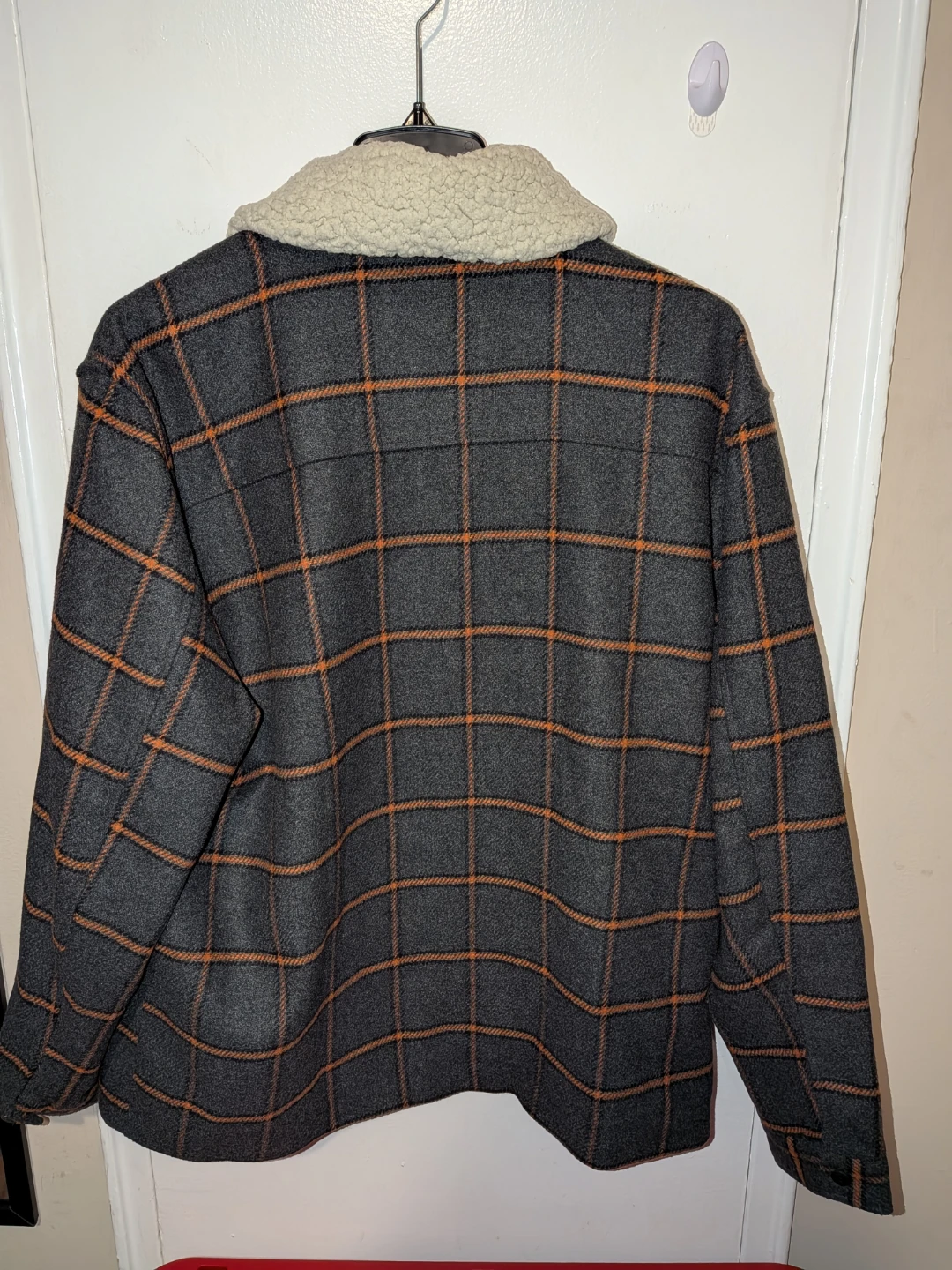 Men's Plaid Sherpa Collar Jacket - photo 2
