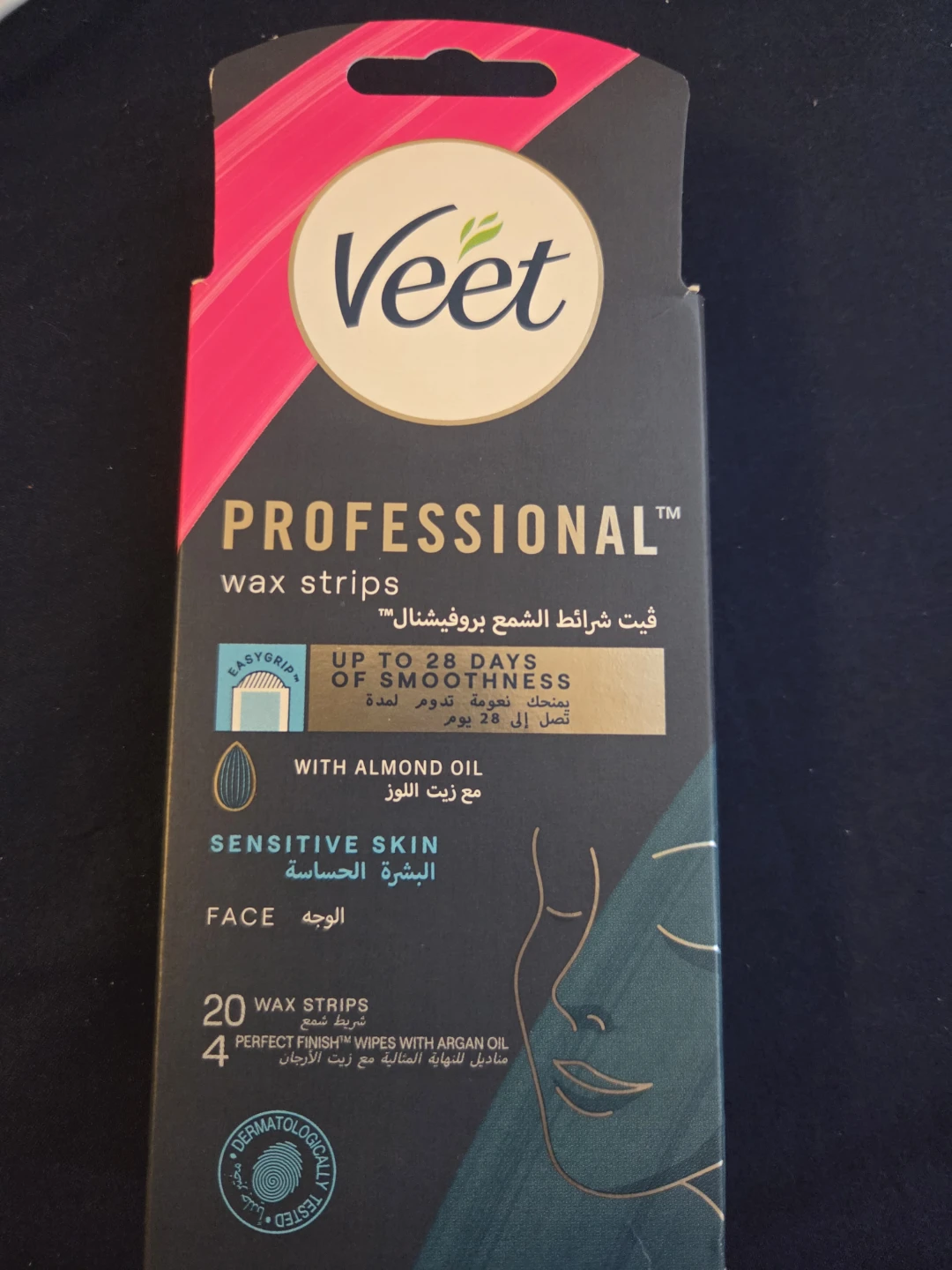 Veet Professional Wax Strips for Sensitive Skin - Face