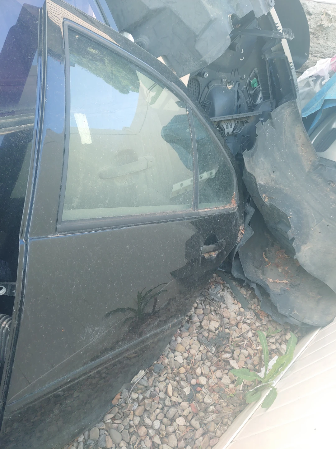 Black Car Door Assembly