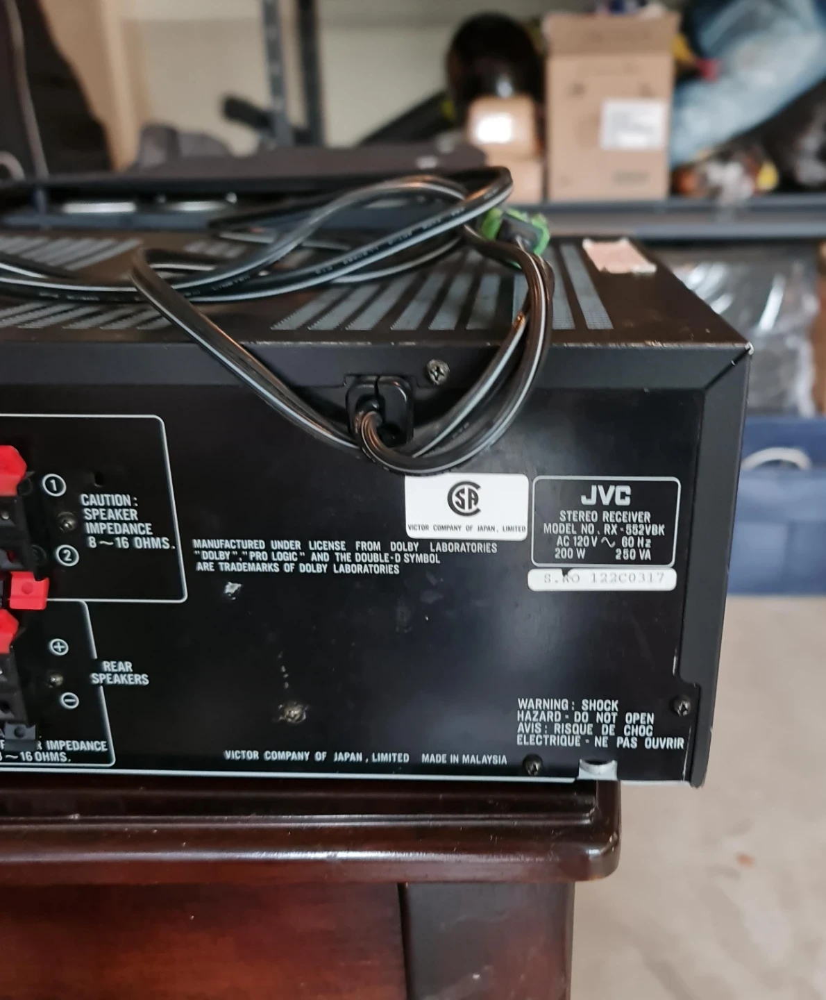 JBL ES80 & JVC RX-552VBK Receiver Speakers - photo 3