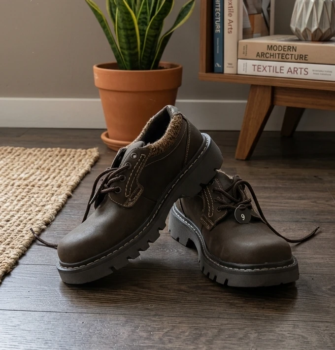 Men's Brown Lace-Up Shoes Size 9