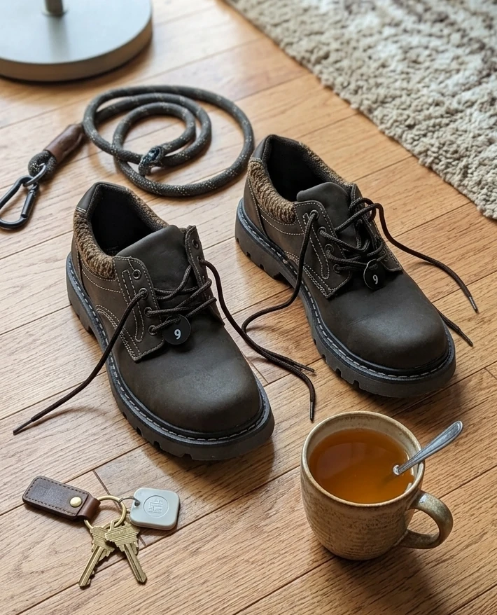 Men's Brown Lace-Up Shoes Size 9 - photo 2