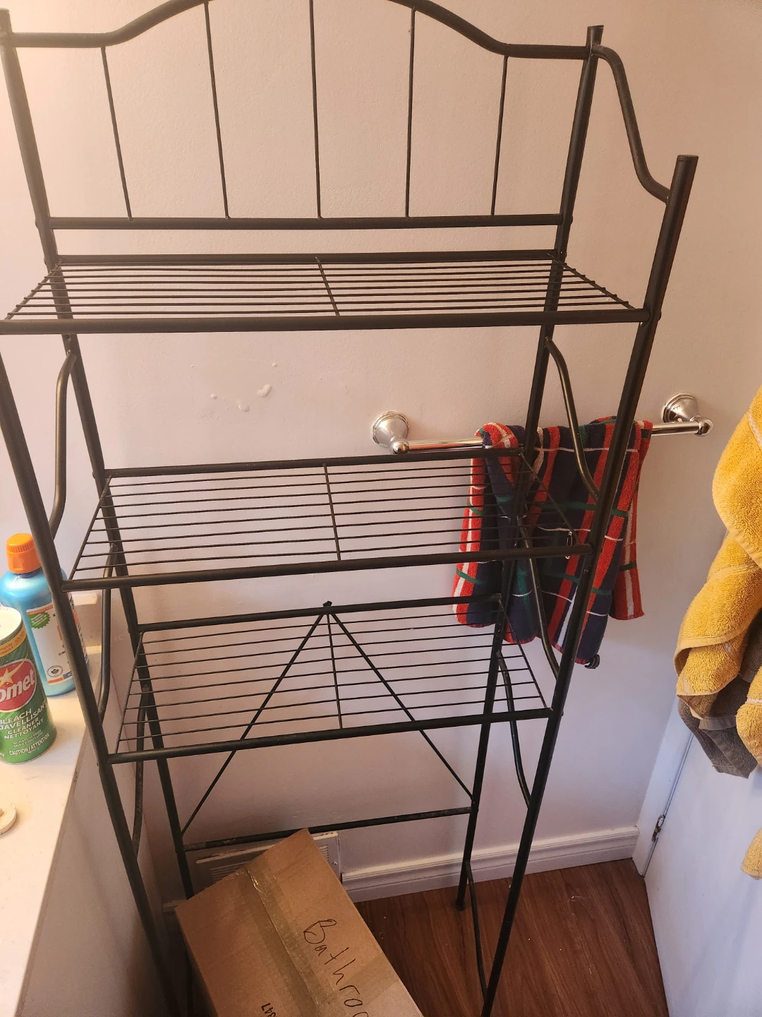 Black Metal Tiered Shelf Unit - photo 2