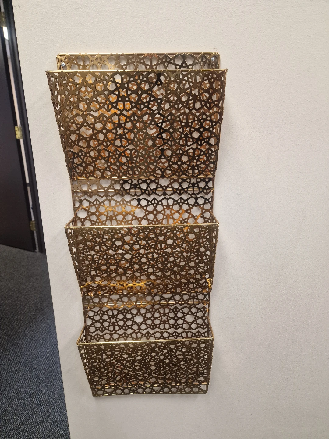 Gold Metal Wall Organizer