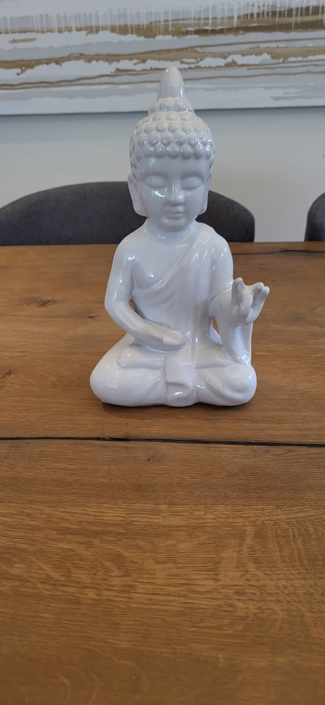 Bouclair White Buddha Figurine