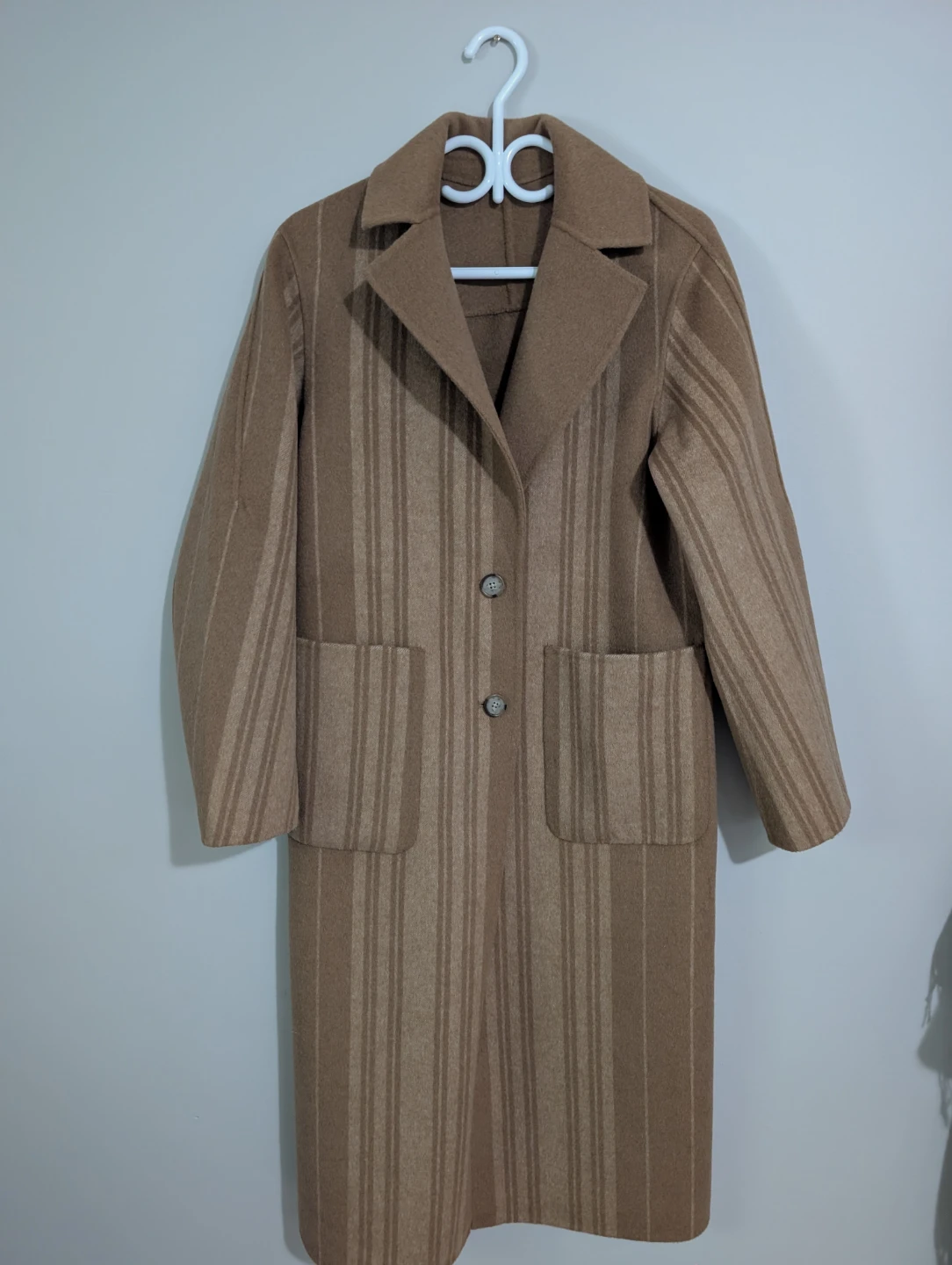 Banana Republic Striped Wool Blend Coat