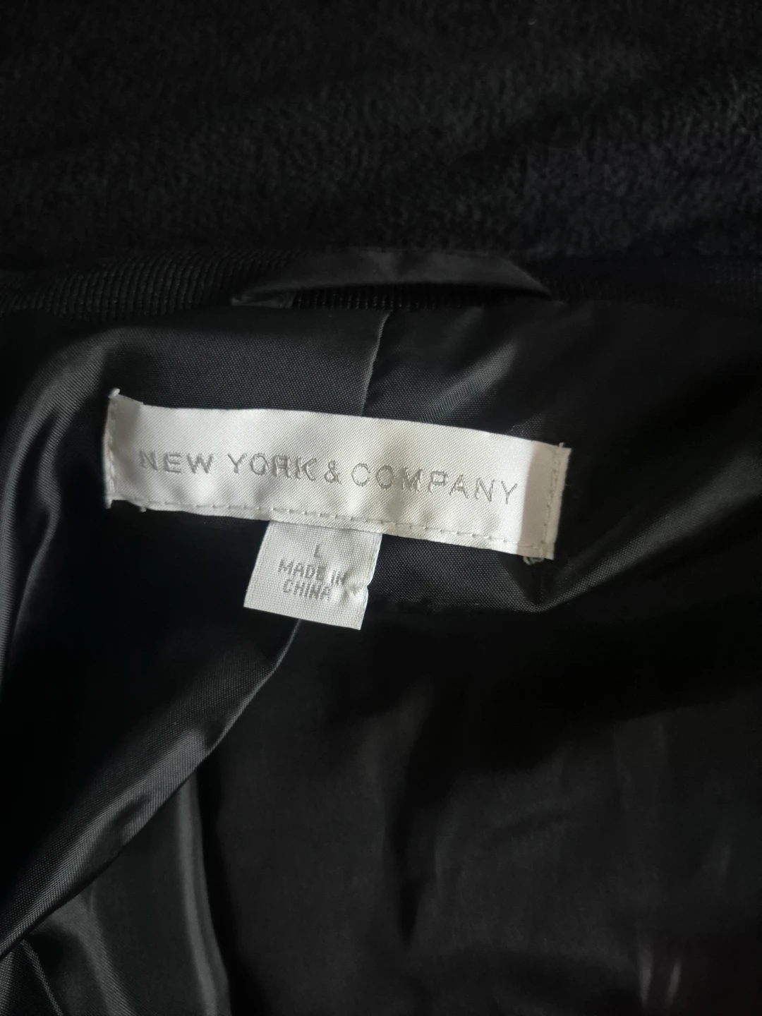 New York & Company Quilted Jacket - Black - Size L