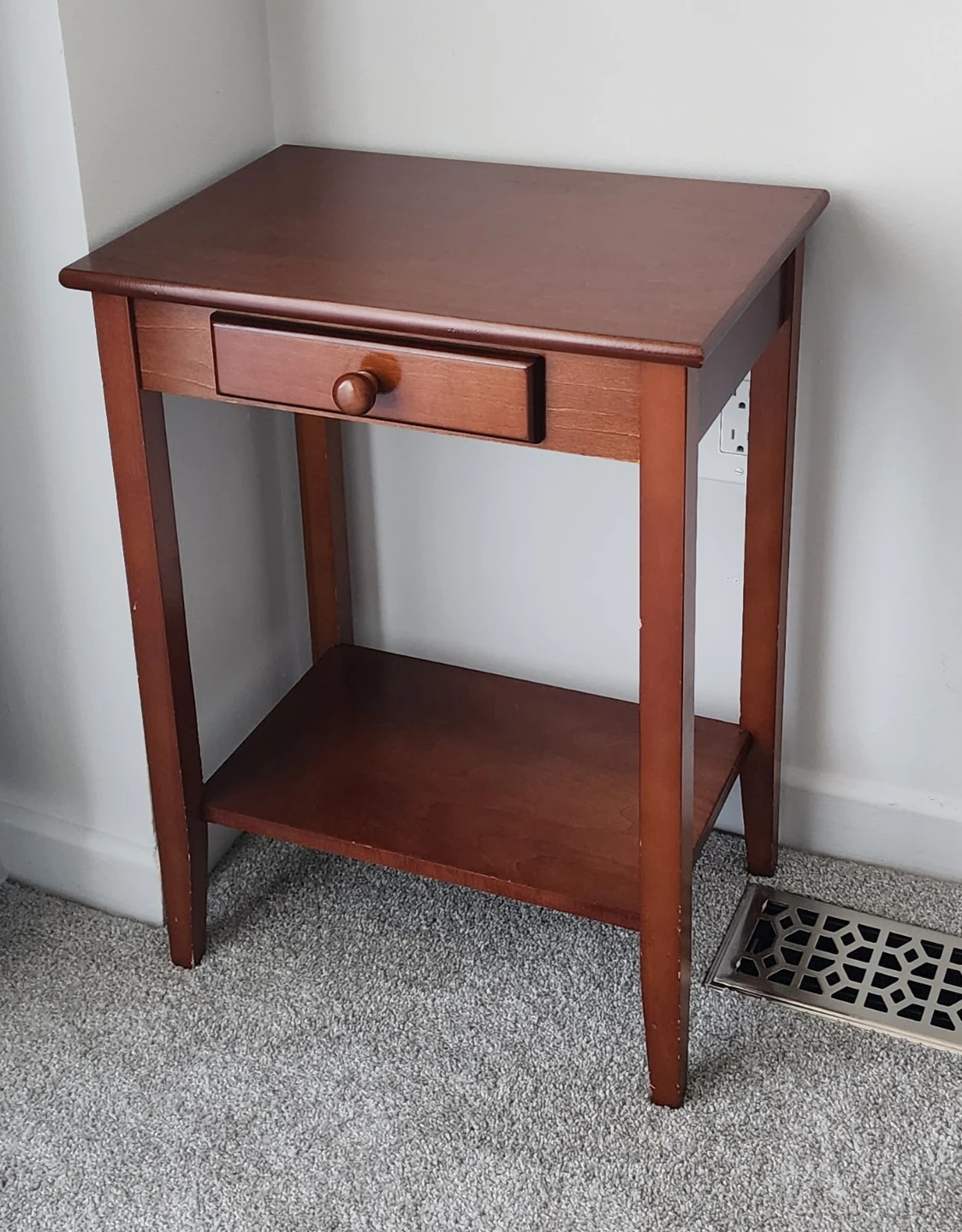 Wooden Side Table with Drawer