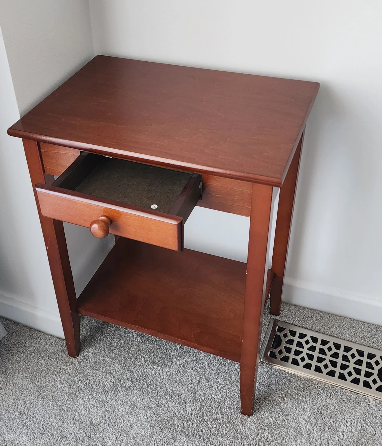 Wooden Side Table with Drawer - photo 2